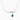 Bow Emerald Drop Necklace