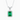 Emerald Halo Pendant Necklace