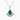 Oval Emerald Fan Necklace