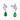 Emerald Teardrop Twist Earrings
